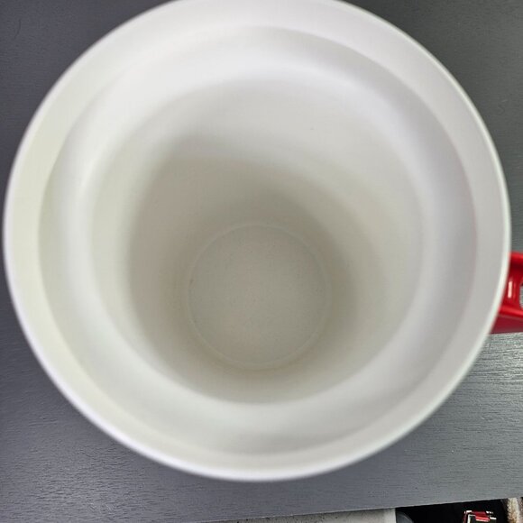 Vintage University Of Utah Football Collage Travel Mug With Red Lid & Handle - Picture 6 of 8